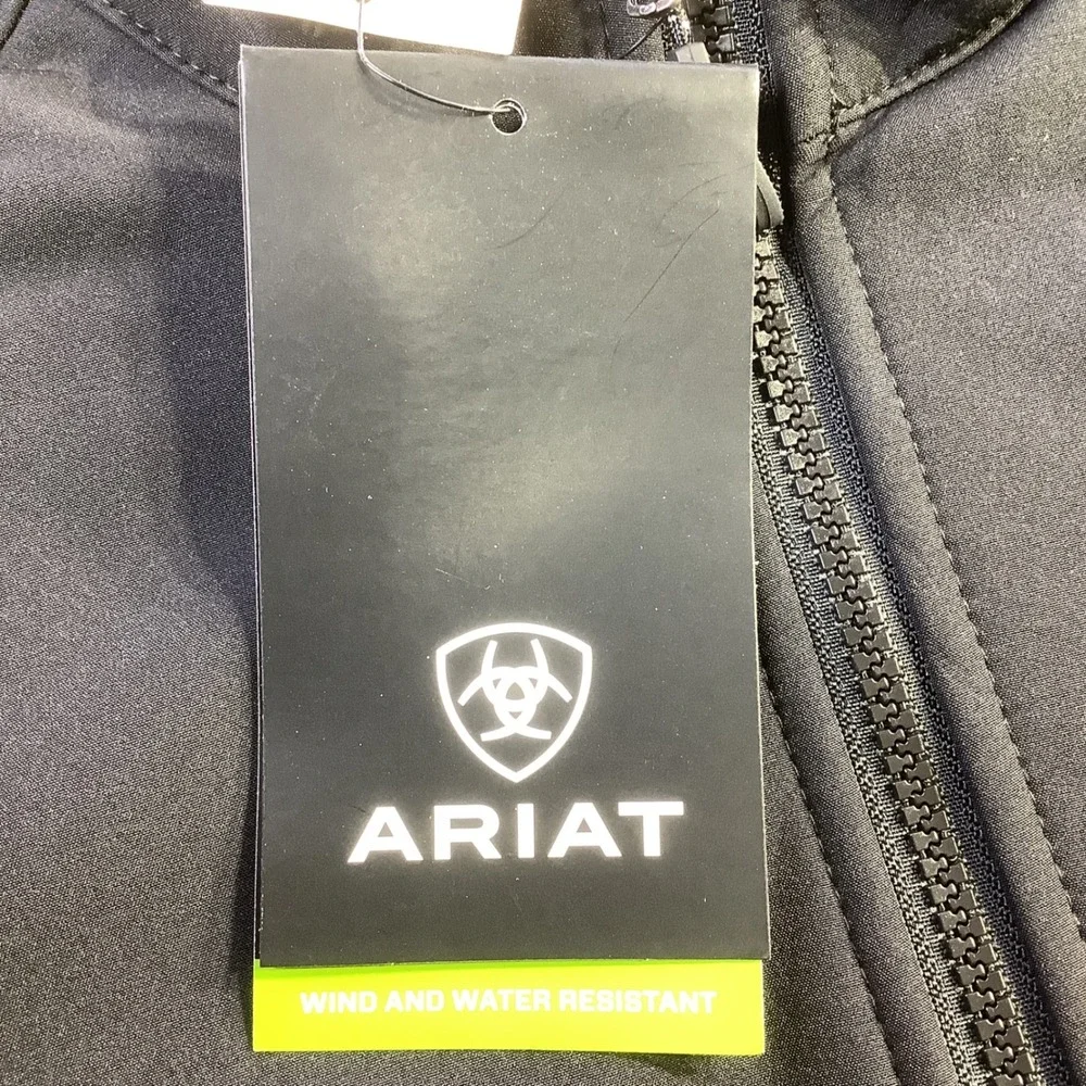 Ariat Boys Logo 2.0 Softshell Jacket Black Wind Water Resistant Size M‎ NWT